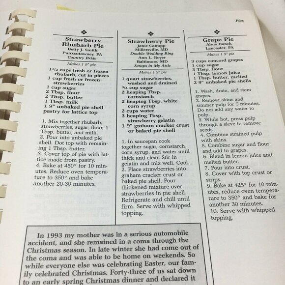 A Quilters Christmas Cookbook Festive Recipes Desserts 1996 Stotlzfus & Ranck - Picture 8 of 11